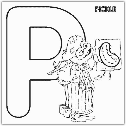 coloriage 1 rue sesame alphabet p